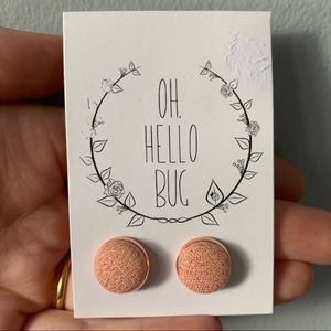 NWOT Handmade Button Earrings